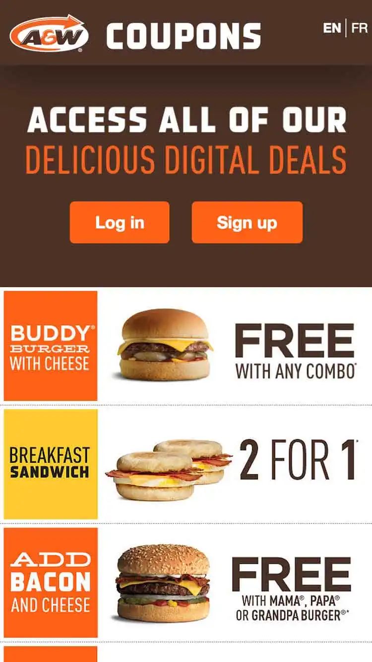 A&W Coupons